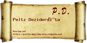 Peltz Dezideráta névjegykártya